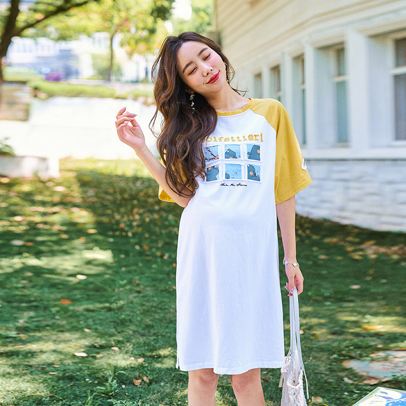 孕妇夏装连衣裙宽松夏季 竺诗连衣裙