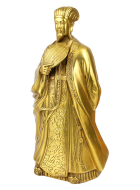 朴器 铜孔明摆件 铜诸葛亮摆件 黄铜铸造