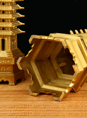 朴器  铜文昌塔摆件 十三层 九层摆放书桌 办公桌 工艺礼品摆件