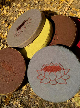 朴器九品缎面跪垫加厚莲花