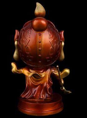 彩绘摆件卡通版关羽武财神