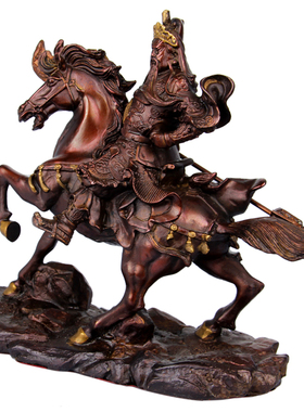 骑马摆件关羽武财神爷