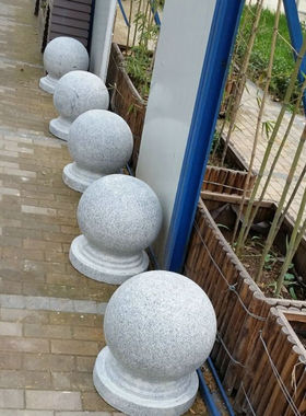 挡车花岗岩天然大理石石球坚硬