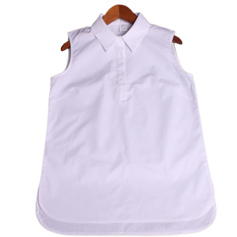 2020春夏套头中长polo领内搭打底衫 纯凝衬衫