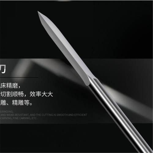 电动雕刻工具套装牙机刻刀头白钢钻头磨头核雕木雕木工划线宝剑刀 - 图1