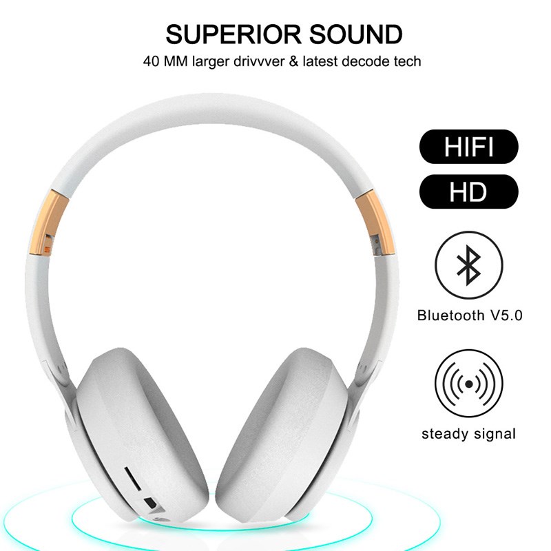 Wireless Headphones Bluetooth Headset Foldable Stereo 蓝牙耳 - 图1