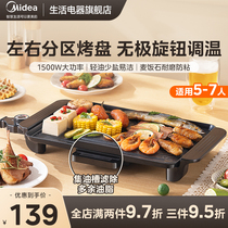 Perfect Grill Pan Electric Grilled Pan Home Grilled Hot Pot Smoke-free Barbecue Frying Pan Toasting Pan Toaster Oven-Electromechanical Oven
