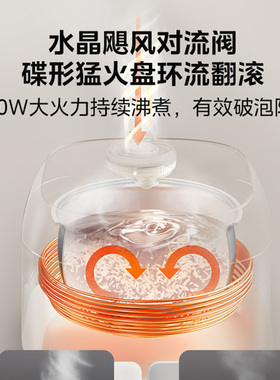 美的青瓷内胆飞快煮4L电饭煲