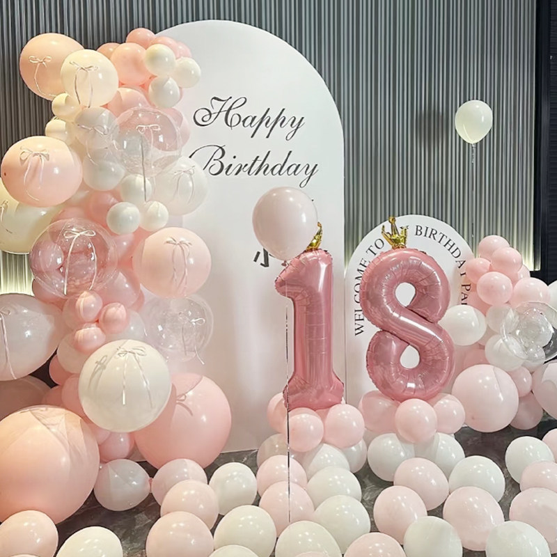 18岁成人礼公主生日kt板粉色场景布置升学宴气球仪式感装饰背景,淘宝优惠券,粉丝福利购,淘宝优惠卷