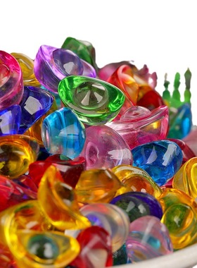 水晶元宝摆件大小金元宝黄水晶元宝乔迁开业送礼招财聚财黄铜米缸