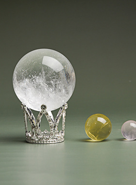清库存合金带钻水晶球底座