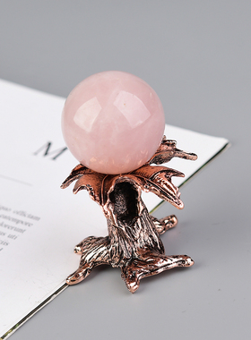 新款上市电镀金蟾枫叶座水晶球底座底托置物架球金属球托支架