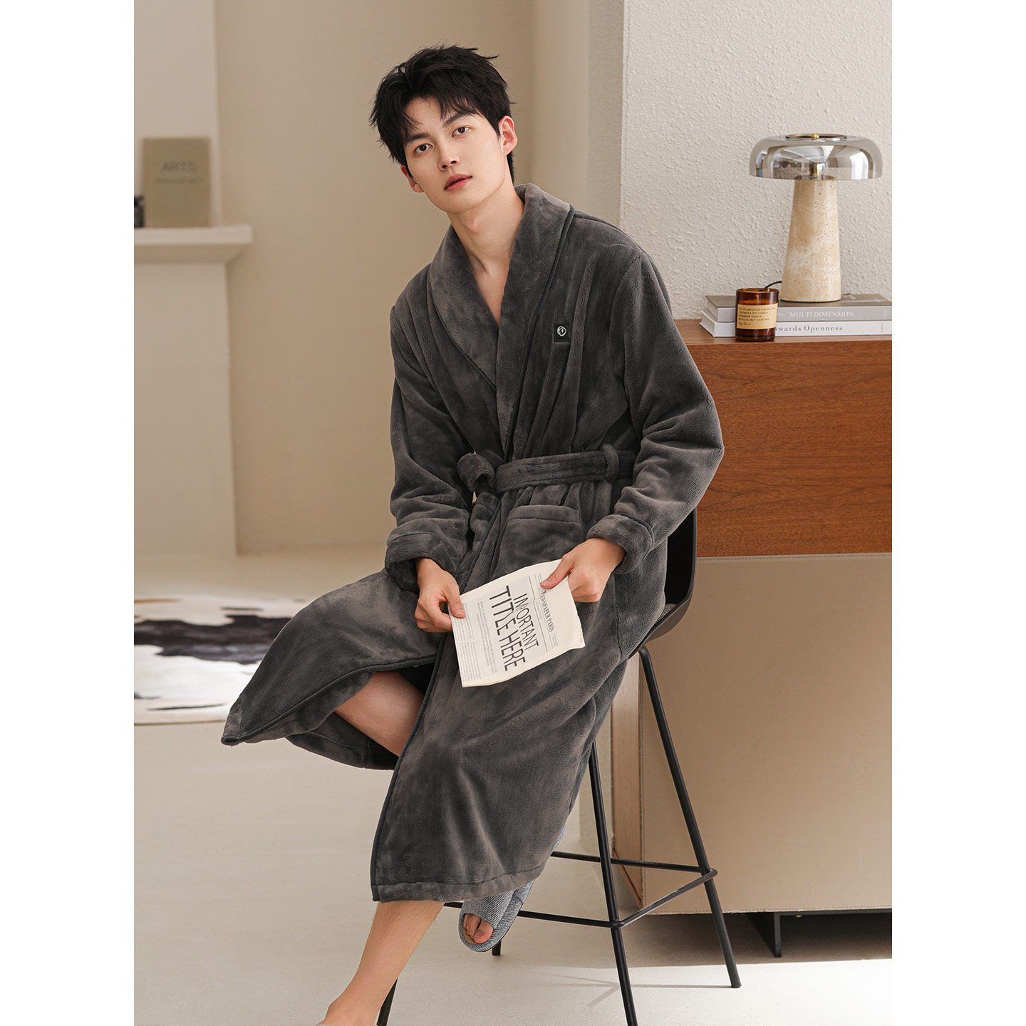 睡袍男士冬季珊瑚绒加厚加绒长款浴袍睡衣秋冬款法兰绒浴衣家居服,淘宝优惠券,粉丝福利购,淘宝优惠卷