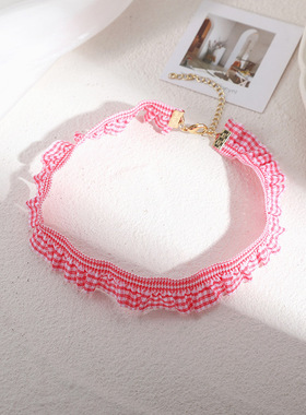 秋冬新款丝绒锁骨链暖风项链