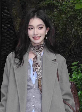 时髦系腰带长条丝巾女发带