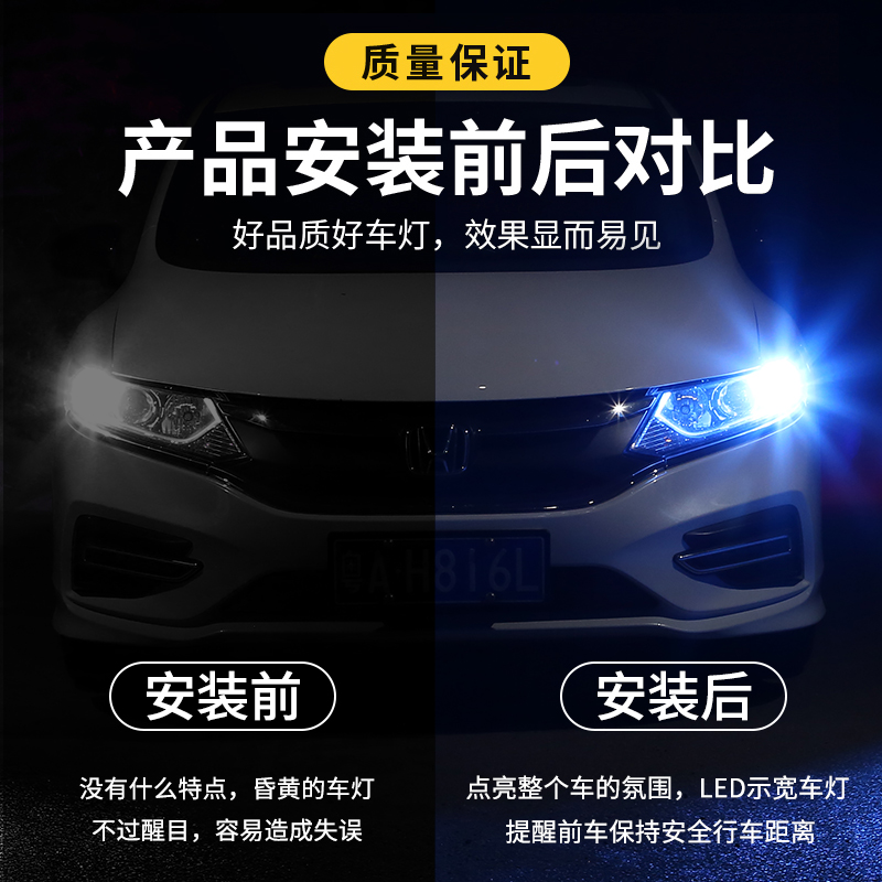 12V汽车示宽灯超亮led带透镜T10行车灯w5w牌照门灯汽车示廓小灯