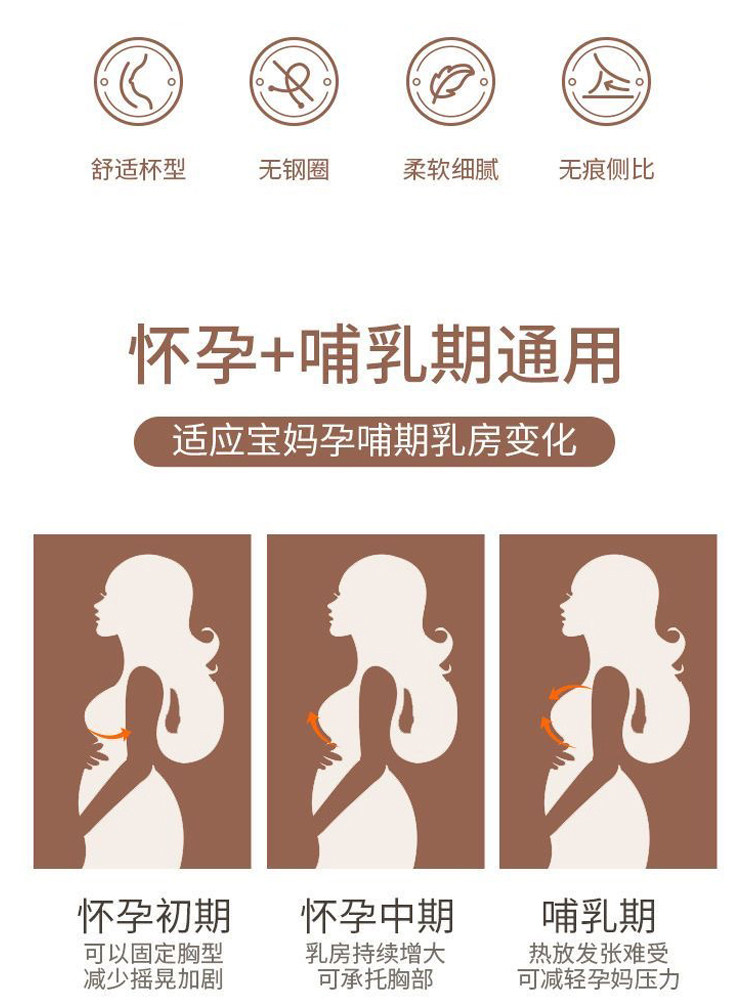 【拍一发二件】哺乳文胸聚拢防下垂孕妇内衣怀孕四季薄款产后哺乳,淘宝优惠券,粉丝福利购,淘宝优惠卷