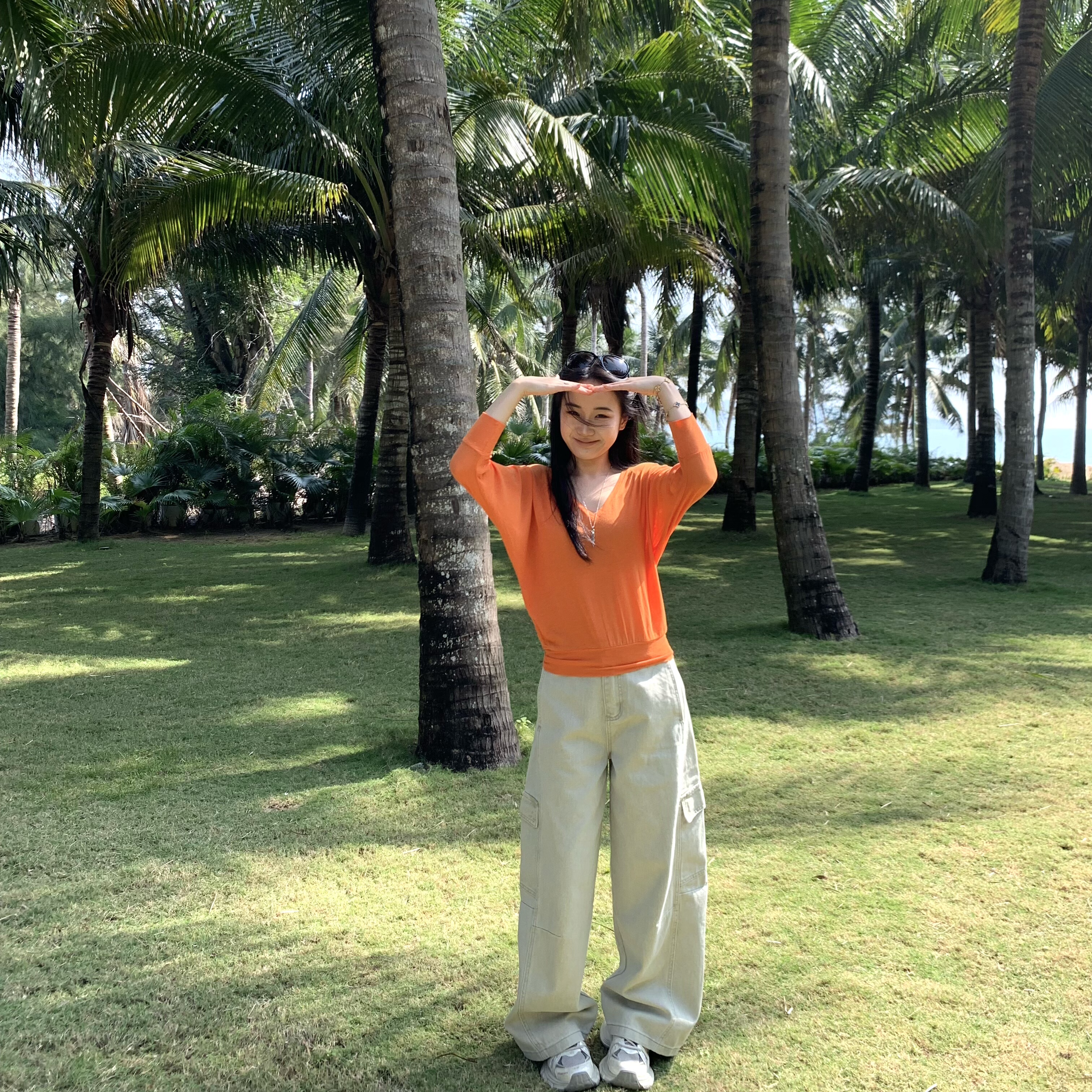 巴卜Studiao卡其绿高腰休闲设计感工装多口袋牛仔宽松阔腿工装裤,淘宝优惠券,粉丝福利购,淘宝优惠卷