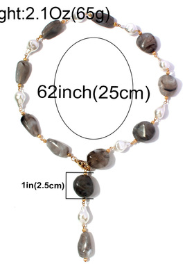 夸张异形双色云彩珠女式锁骨链