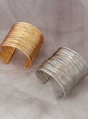 欧美跨境开口缠绕编织手环时尚