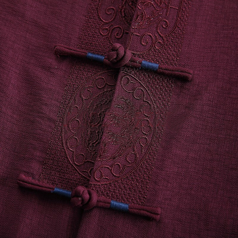 阿莫罗棉麻唐装中老年人宽松男春夏 阿莫罗民族服装