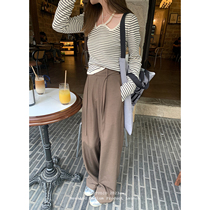 FCY studio Western clothing Pants Women Advanced Sensation Fall New 100 hitch small Casual Straight Barrel Long Pants