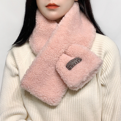 【向朵】韩范仿羊绒交叉围脖