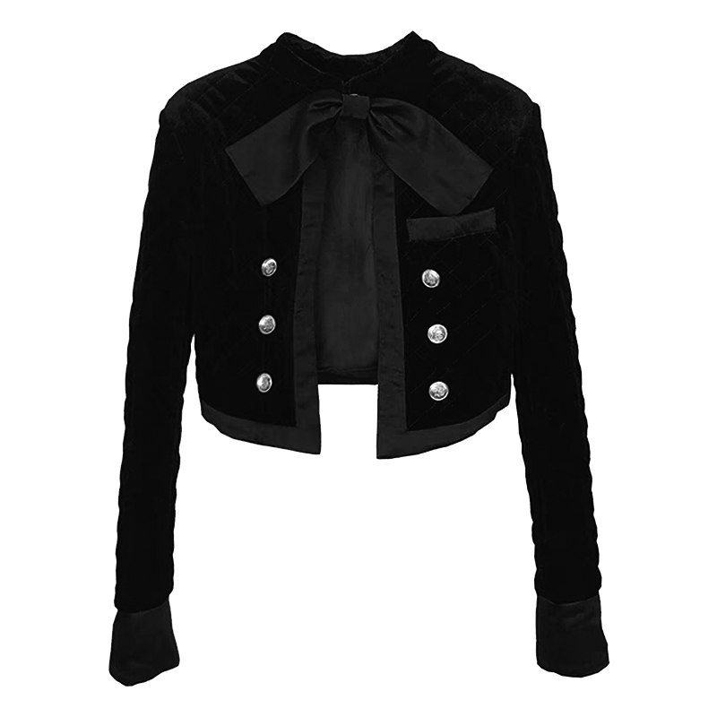 人间芭比宫廷风丝绒短外套秋冬棉服 仙黛莉女装短外套