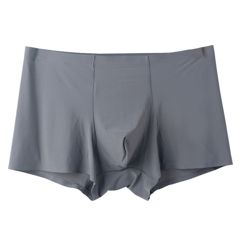 男士冰丝纯色平角裤薄夏季无痕短裤 猫竹内衣内裤