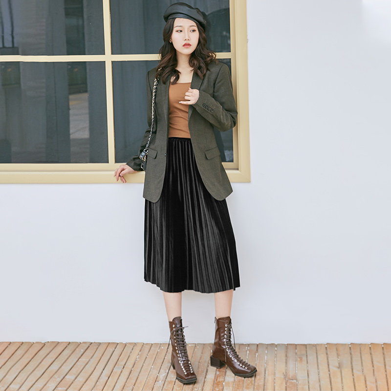 宝娜斯1985新款春秋流光a字半身裙 宝娜斯1985内衣半身裙