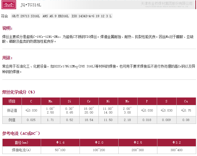 正品不锈钢氩弧焊丝JQ-TG304/ER308L/347/309LMo/316L/2209 - 图2