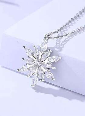 精致雪花项链女款轻奢小众