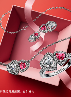 偏爱耳钉心连心吊坠可调节长度