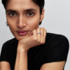 Pandora Pandora half PAV pavé double ring ring is simple, personalized and exquisite
