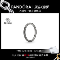 Christmas present] Pandora Pandora ME Series linear texture ring 925 silver laminated fine circle brief