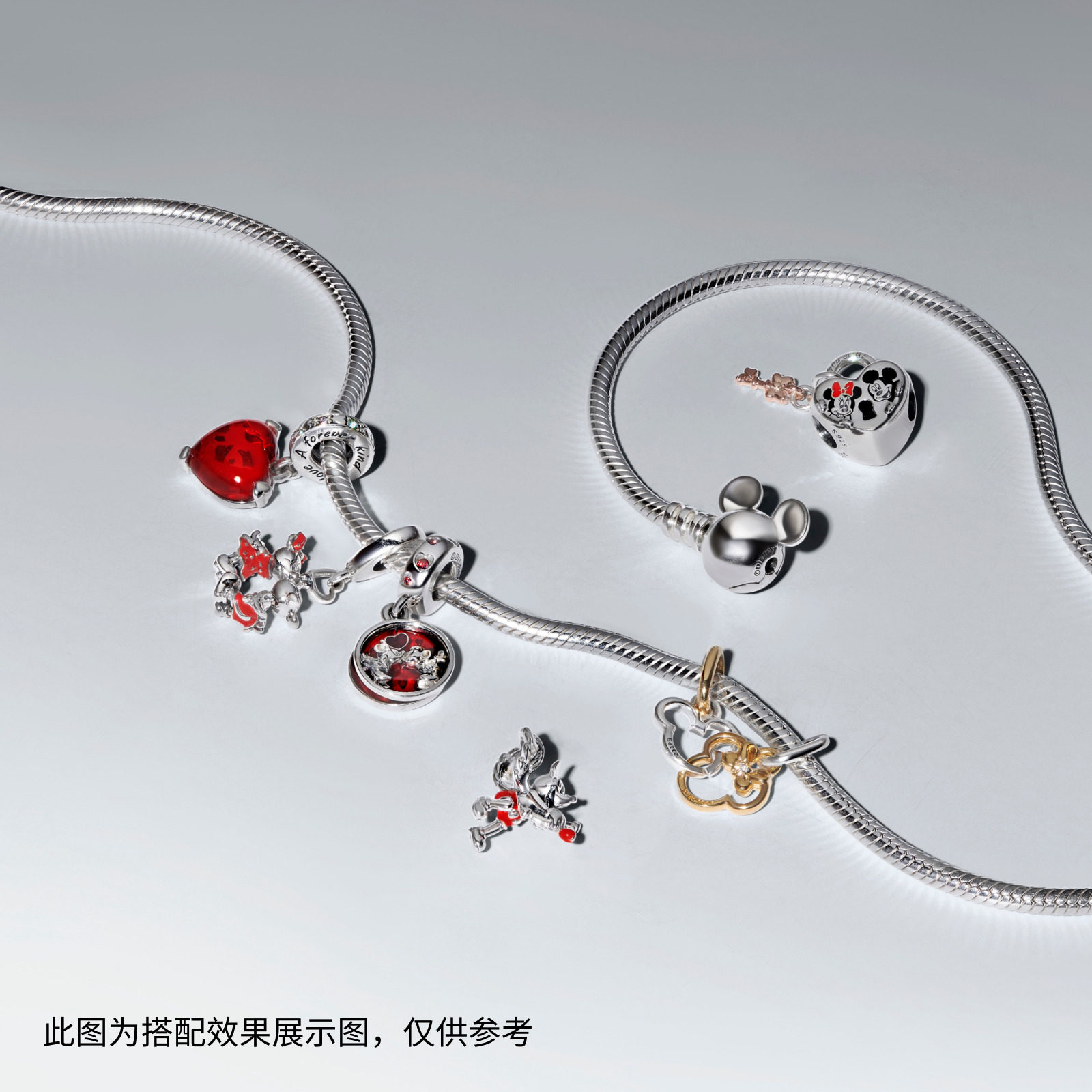 [双11]Pandora潘多拉迪士尼系列米奇蛇骨项链素链礼物