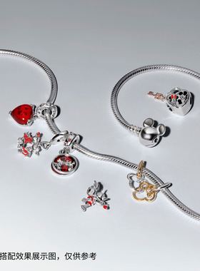 Pandora潘多拉迪士尼系列米奇蛇骨项链素链时尚简约