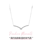 Pandora, мигающее ожерелье, подарок на день рождения, серебро 925 пробы, легкий роскошный стиль