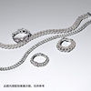 Pandora Pandora heart-shaped Cuban chain ring gold and silver pair of rings for couples