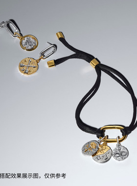 [新品]Pandora潘多拉可开合链环编织手链黑金可叠戴个性礼物
