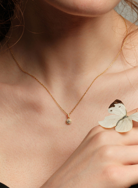 森吾精致通勤莫桑钻项链