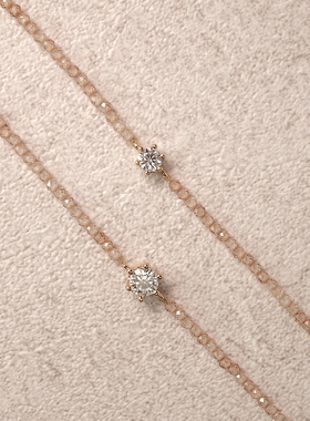 森吾超闪莫桑石手链女