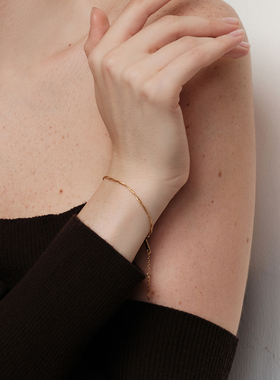 森吾双链交织钻石链手链