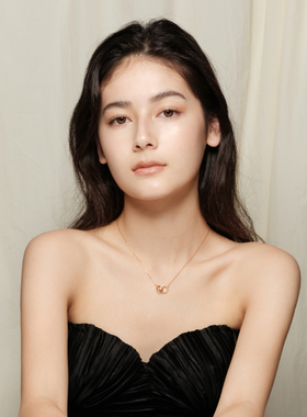 森吾双环圈圈通勤锁骨链