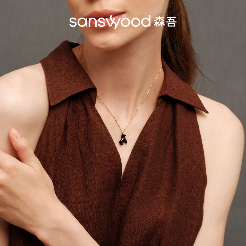 sanswood森吾《喜跃》马年珐琅项链创意卡通彩色毛衣链新年礼物,淘宝优惠券,粉丝福利购,淘宝优惠卷