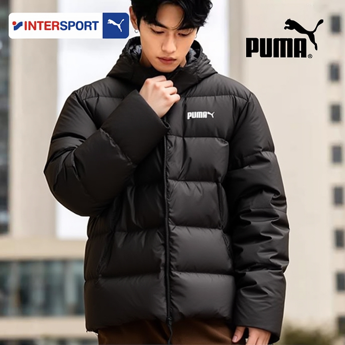 PUMA彪马正品男士羽绒服冬季新款加厚夹克防寒连帽外套短款羽绒服 - 图0