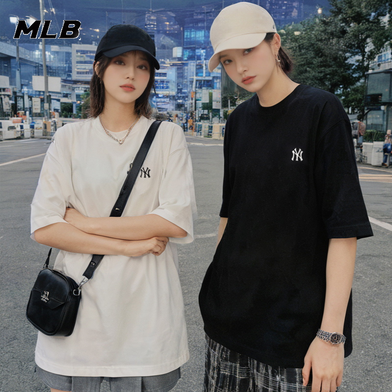 短袖MLB官方NY正品体恤情侣装T恤女款2024夏季新款运动服男士衣服-图2