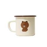 MU Gao di Line Friends Co -Crowner Brown Kentakillon кампания Портативная эмалевая эмалевая чашка кофейная чашка для водяной чашки