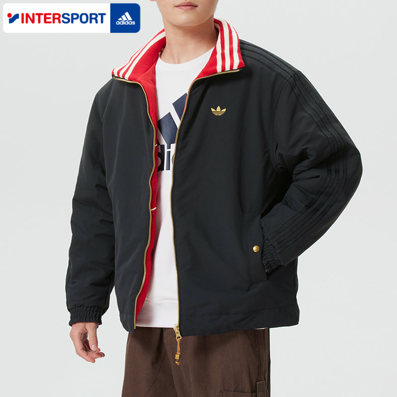 阿迪达斯新年款红色棉服男装三叶草外套冬季保暖双面穿运动服棉衣,淘宝优惠券,粉丝福利购,淘宝优惠卷