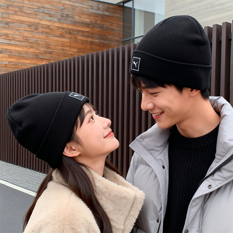 彪马情侣毛线帽男帽女帽新款冬季运动帽保暖复古休闲高顶针织帽子,淘宝优惠券,粉丝福利购,淘宝优惠卷